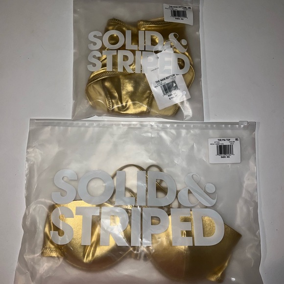 NEW Gold XS bikini from Solid and Striped - Picture 2 of 6
